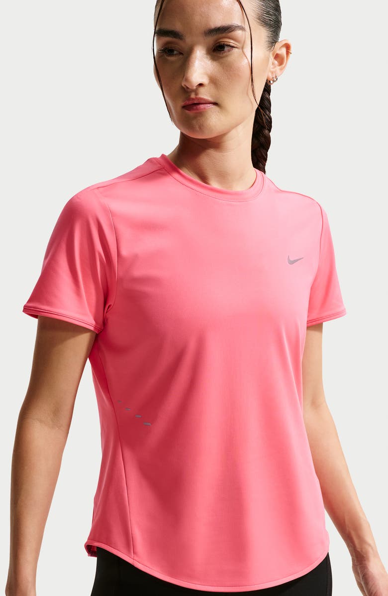 Nike Swift Dri-FIT Short Sleeve Running Top, Alternate, color, Sea Coral
