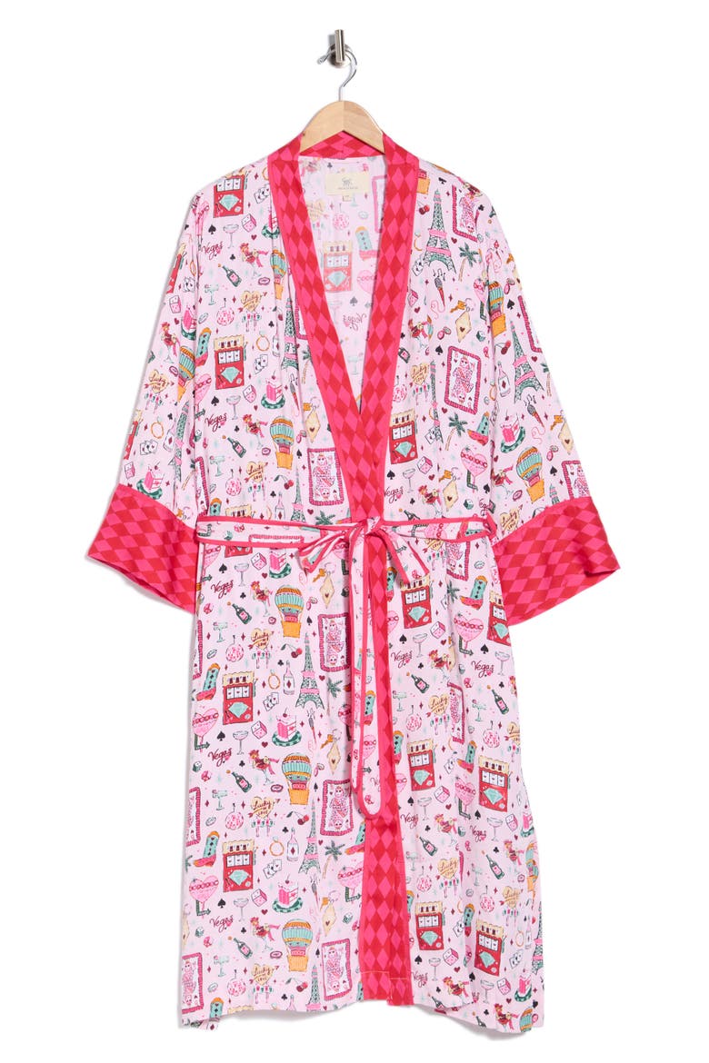 Satin Robe, Main, color, LUCKY PINK
