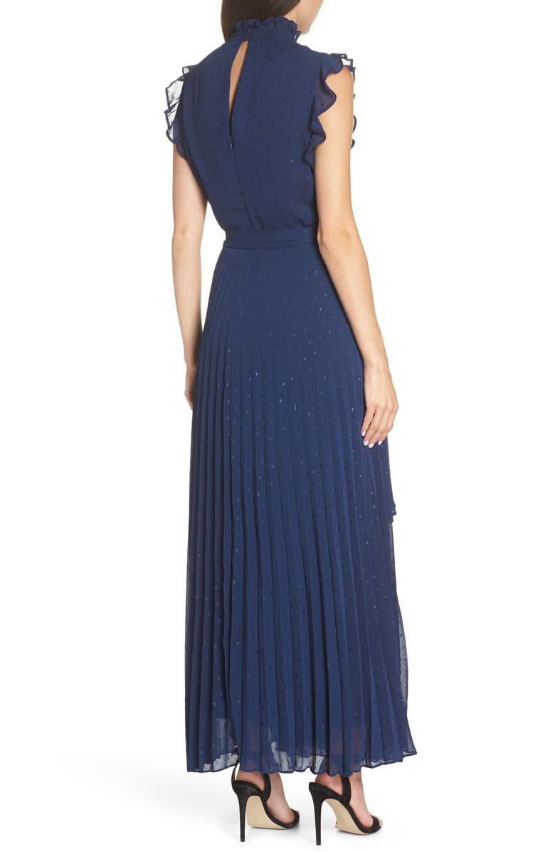 Chelsea28 Wrap Waist Pleated Maxi Dress, Alternate, color, 