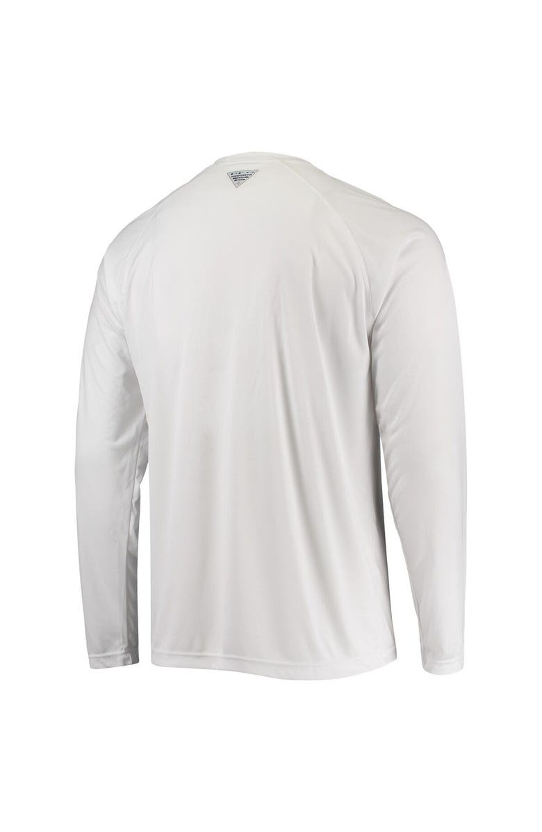 Columbia Men's Columbia White New York Mets Americana Terminal Tackle Omni-Shade Long Sleeve Raglan T-Shirt, Alternate, color, White