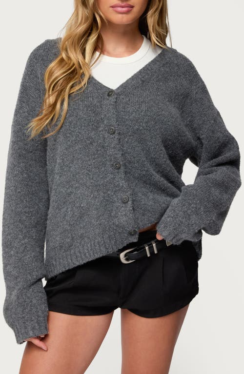 Edikted Shiraz Oversize Cardigan In Gray