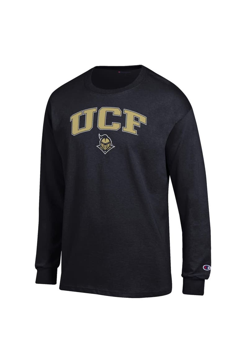 Men's Champion  Black UCF Knights Arch Over Logo Long Sleeve T-Shirt, Alternate, color, Black