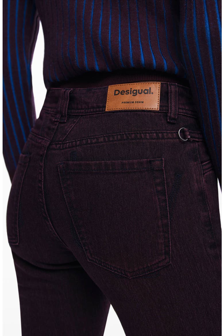 Flare Jeans, Alternate, color, BURGUNDY