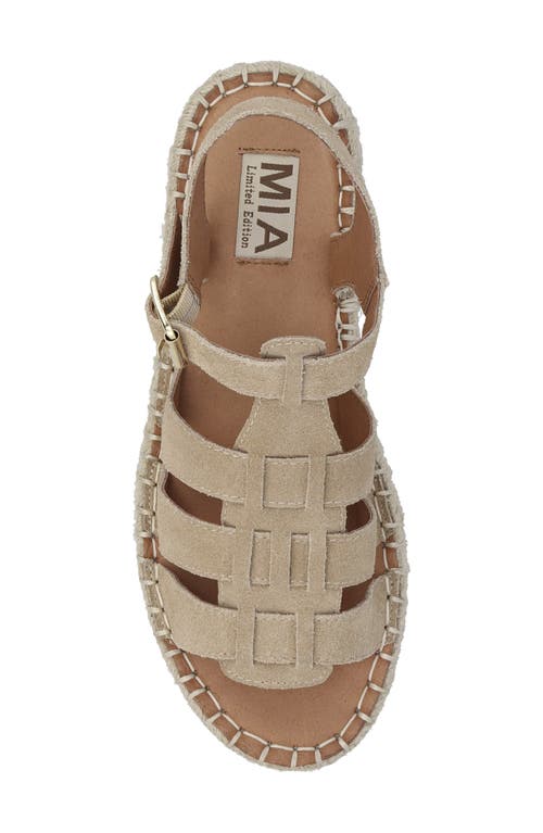 Mia Danette Platform Gladiator Sandal In Natural