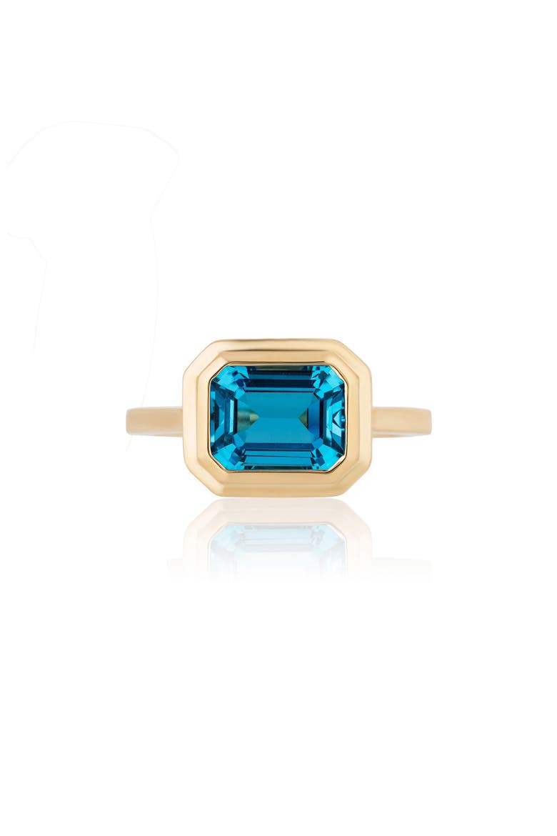 Manhattan Emerald Cut Ring, Main, color, LONDON BLUE TOPAZ
