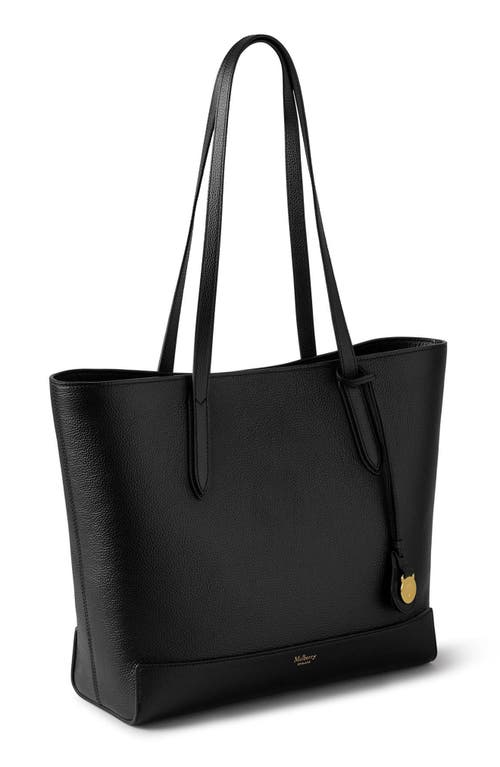 Mulberry Leather East/west Shopper Tote In Black