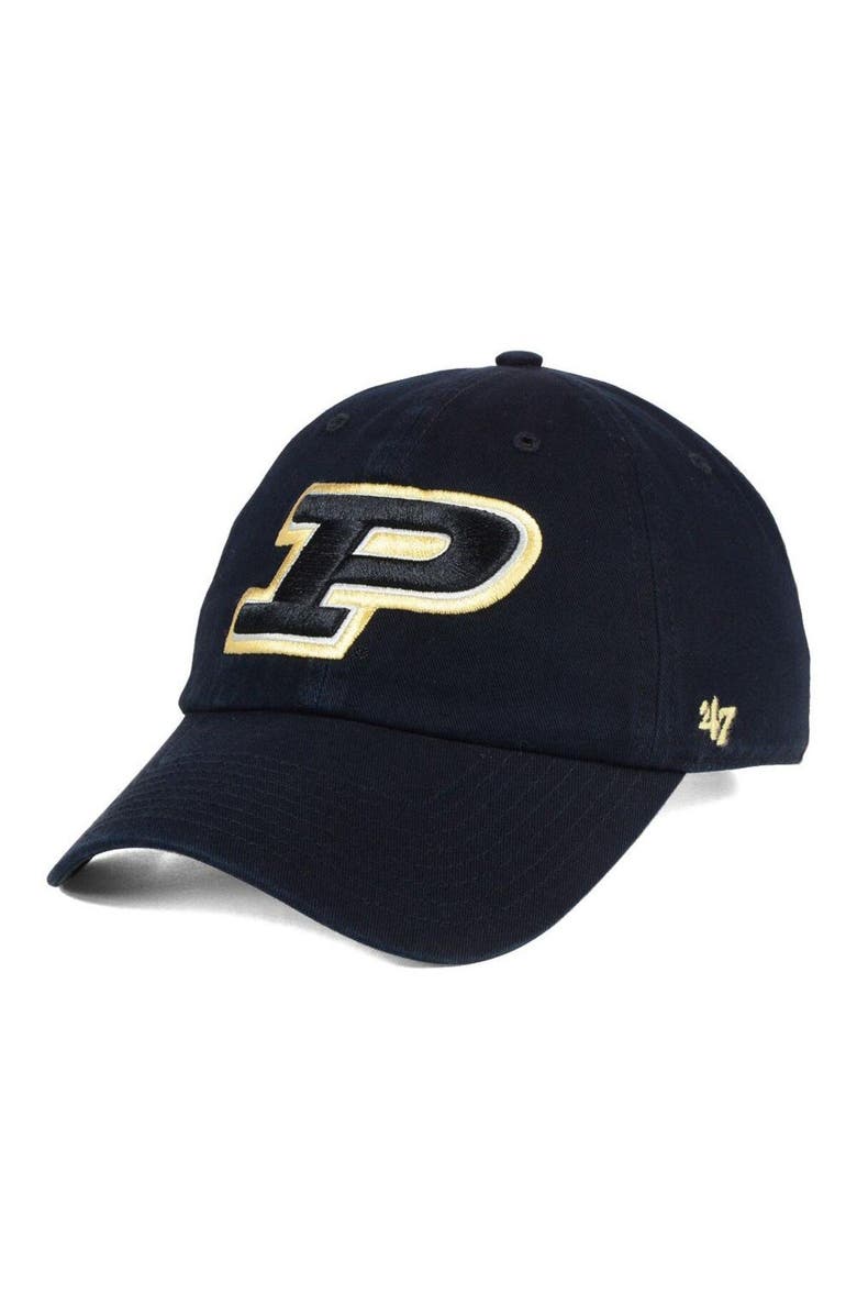 '47 Purdue Boilermakers '47 Clean Up Adjustable Hat - Black, Main, color, 