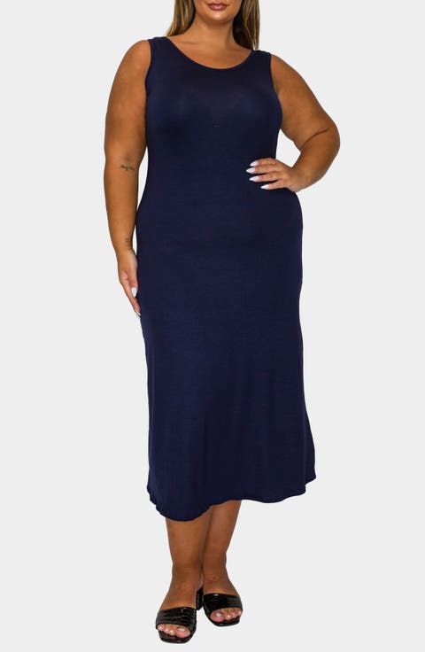 Mellie Sleeveless Jersey Maxi Dress (Plus)