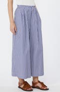 Weekend Max Mara Ottone Stripe Cotton Wide Leg Crop Pants