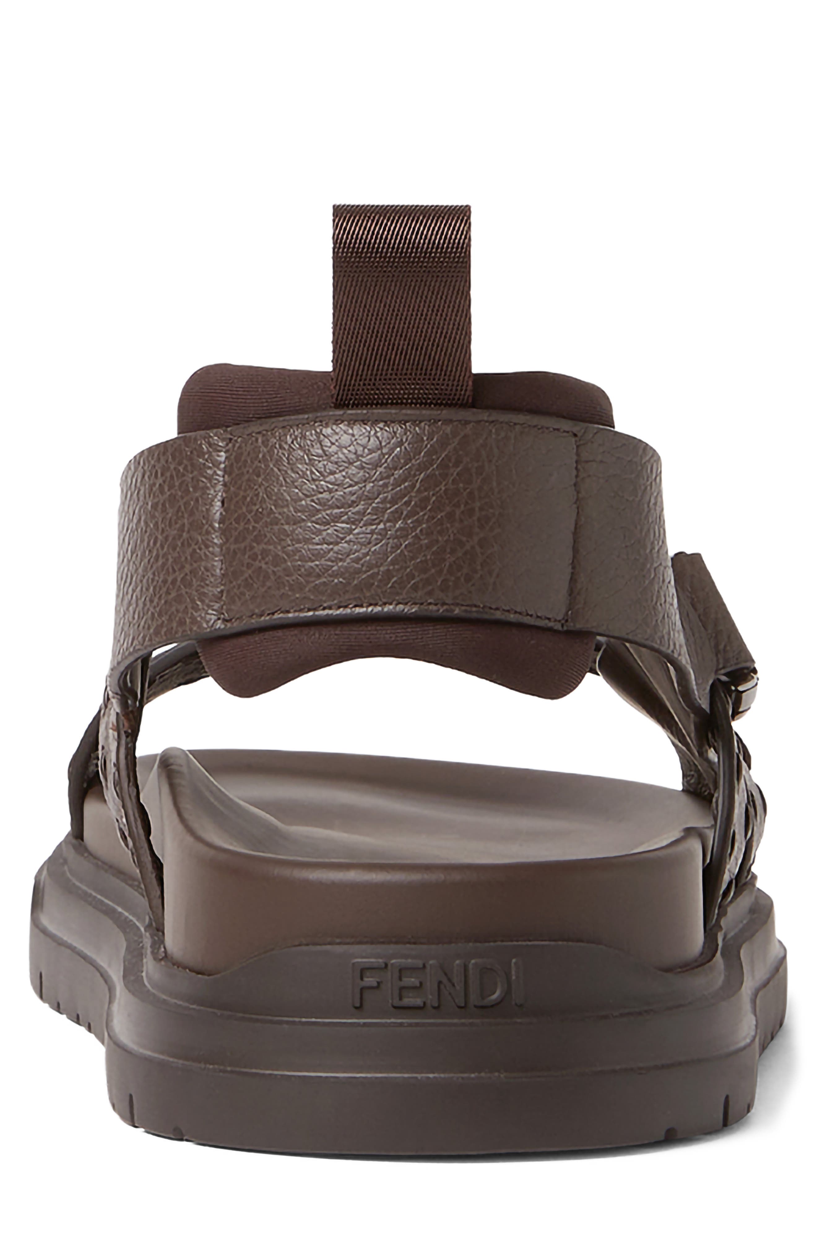 Fendi Chunky Sandal, Alternate, color, Chocolate Chocolate