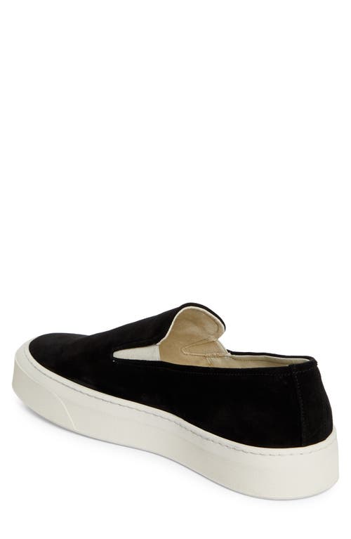 Common Projects Suede Slip-on Sneaker In 7506 Black/white Sole