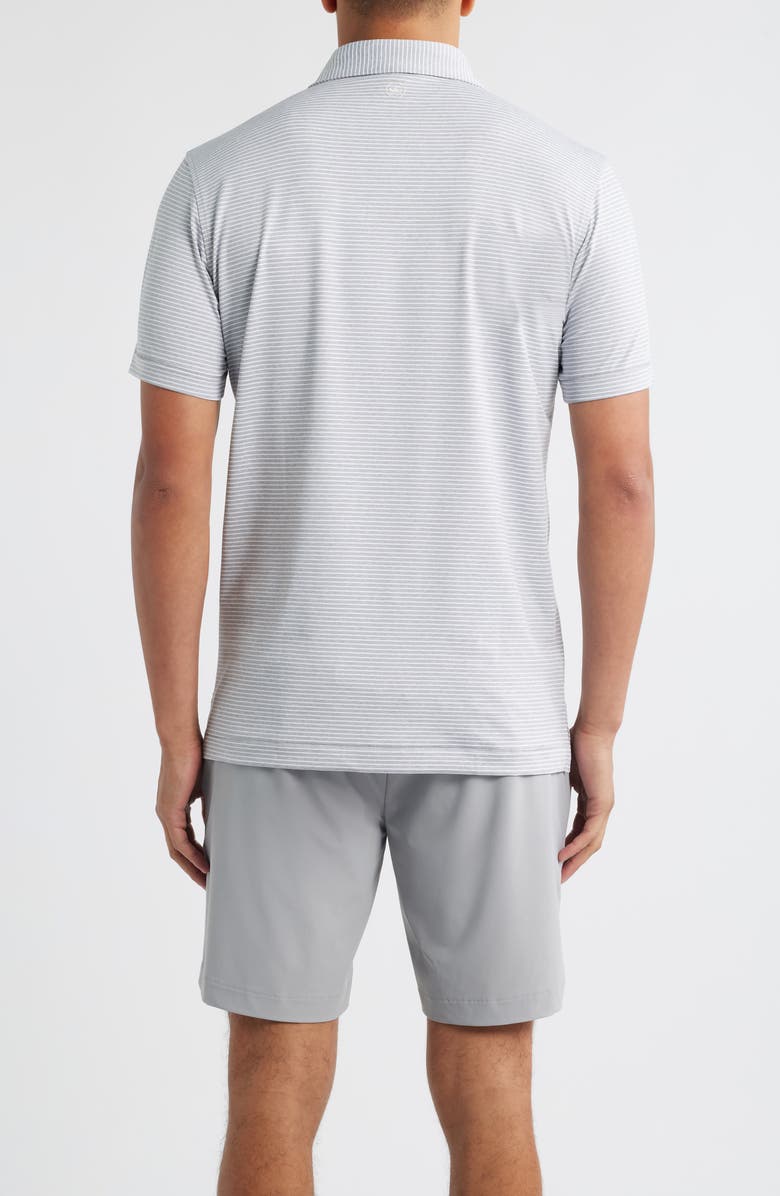 Peter Millar Crown Crafted Ballad Stripe Performance Jersey Polo, Alternate, color, Gale Grey