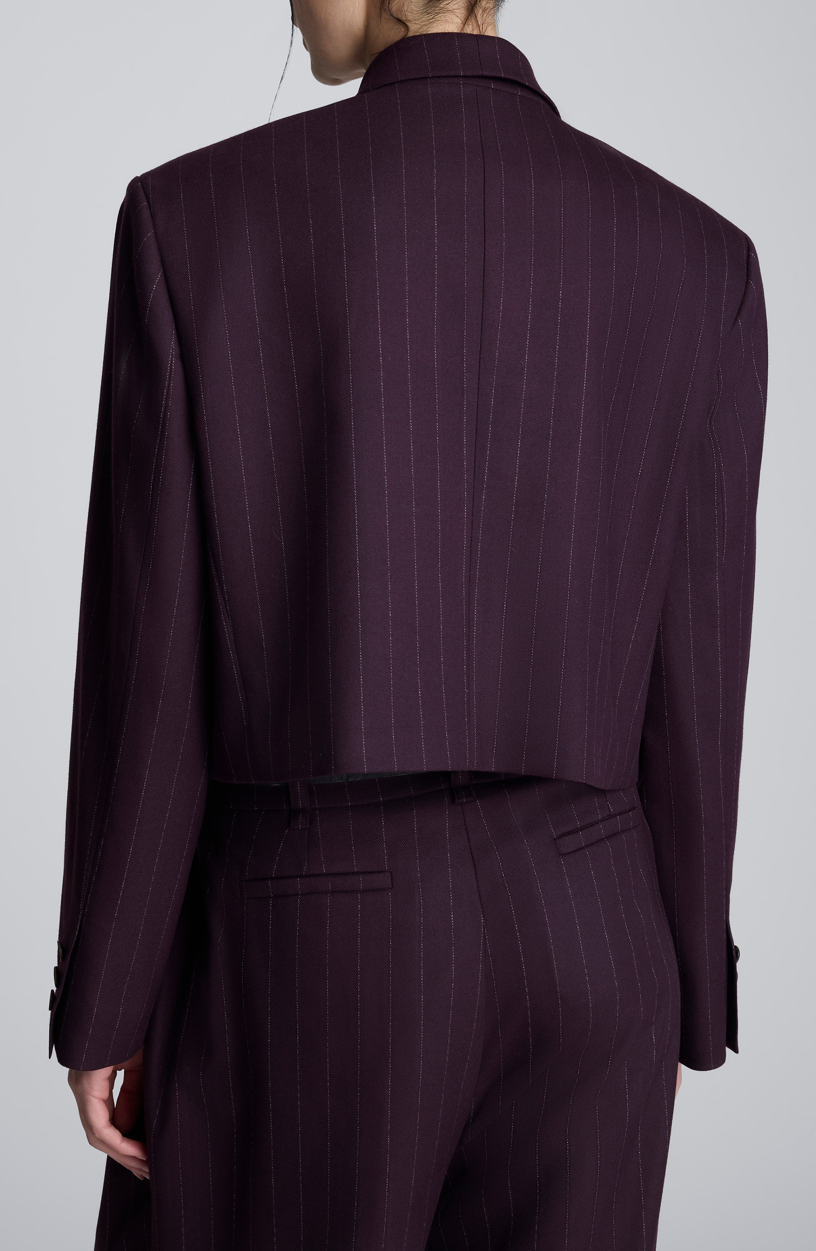 Double Breasted Crop Boyfriend Blazer - image 2