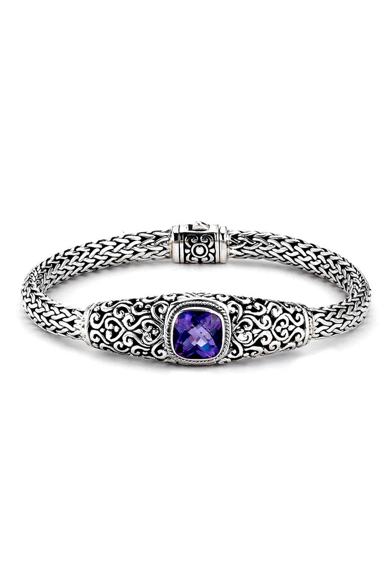 Green Amethyst Bracelet, Main, color, PURPLE