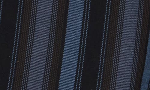 Obey Baja Stripe Baggy Denim Shorts In Multi