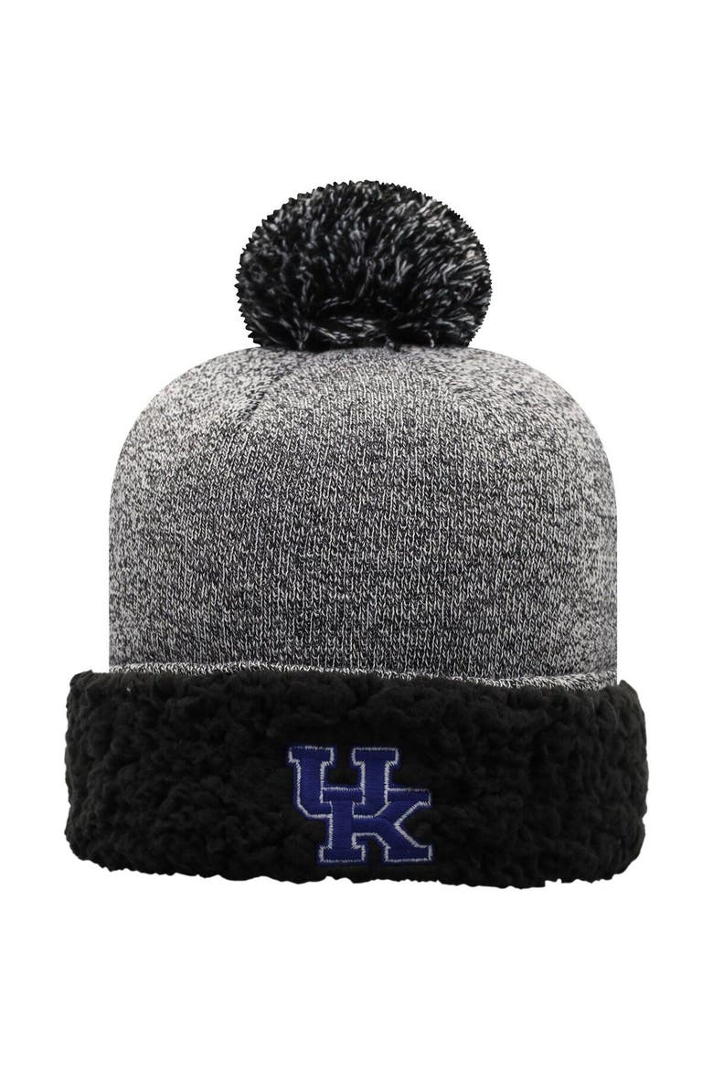 Women's Top of the World Black Kentucky Wildcats Snug Cuffed Knit Hat with Pom, Main, color, Black