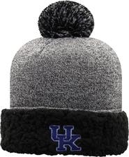 TOP OF THE WORLD Women's Top of the World Black Kentucky Wildcats Snug Cuffed Knit Hat with Pom
