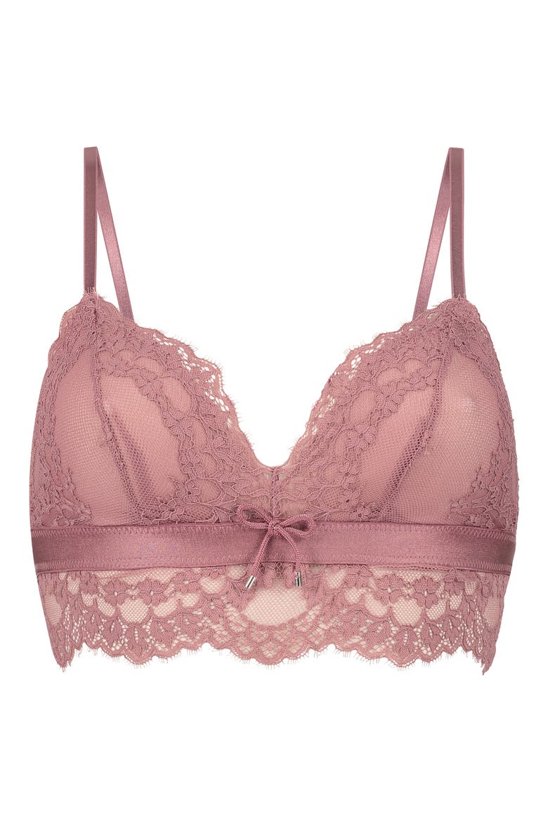 Riki Triangle Cotton Longline Bralette, Alternate, color, WISTFUL MAUVE
