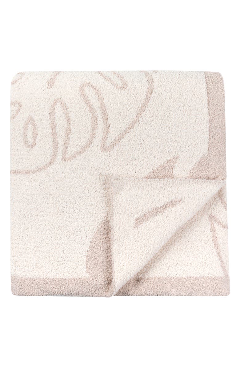 Coco Moon Monstera Leaf Bliss Fleece Throw Blanket, Alternate, color, Tan