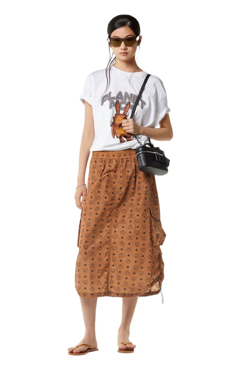 MCM Aren Vanity Case in Maxi Monogram Leather, Alternate, color, Black