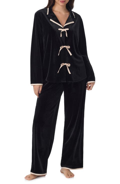 Long Sleeve Notch Collar Pajamas
