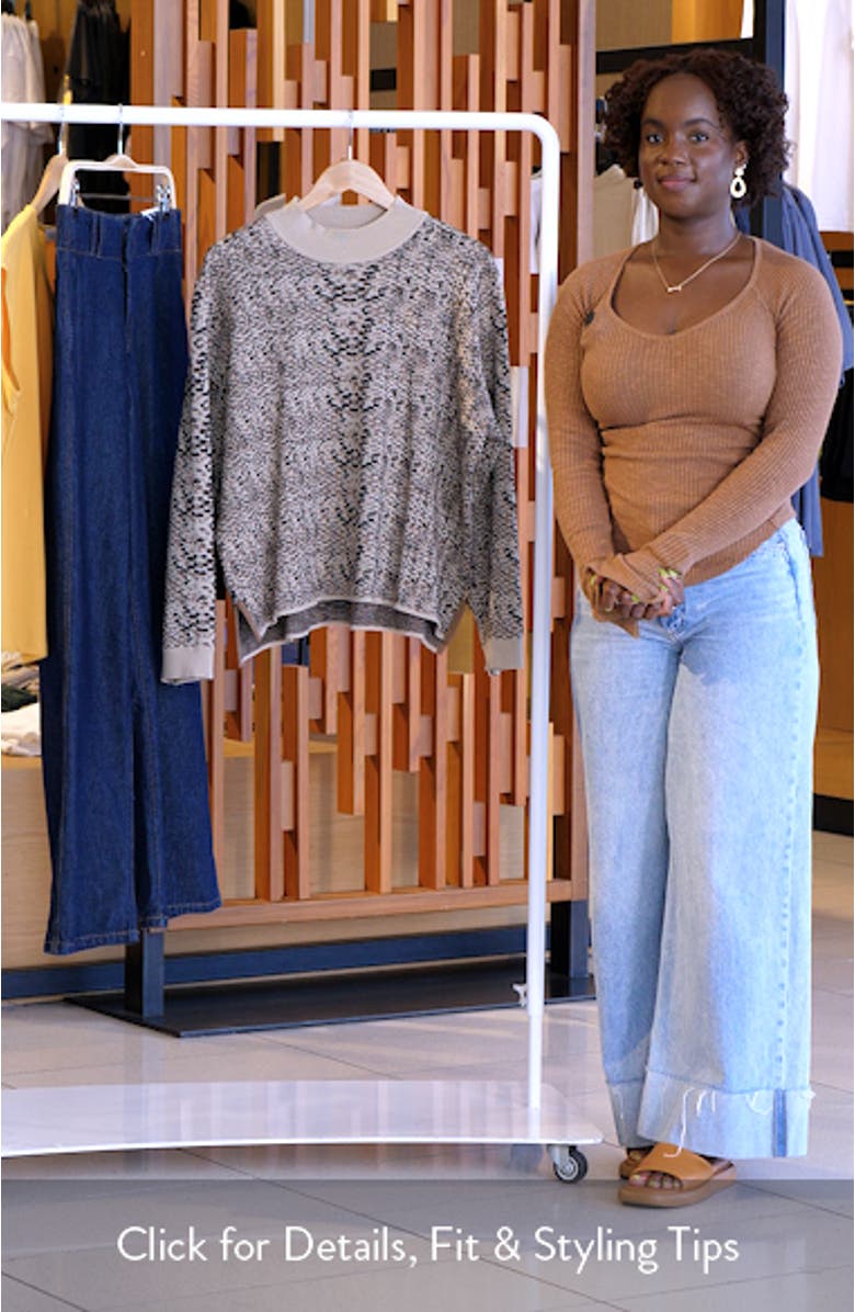 Declan Mock Neck Jacquard Sweater, sales video thumbnail