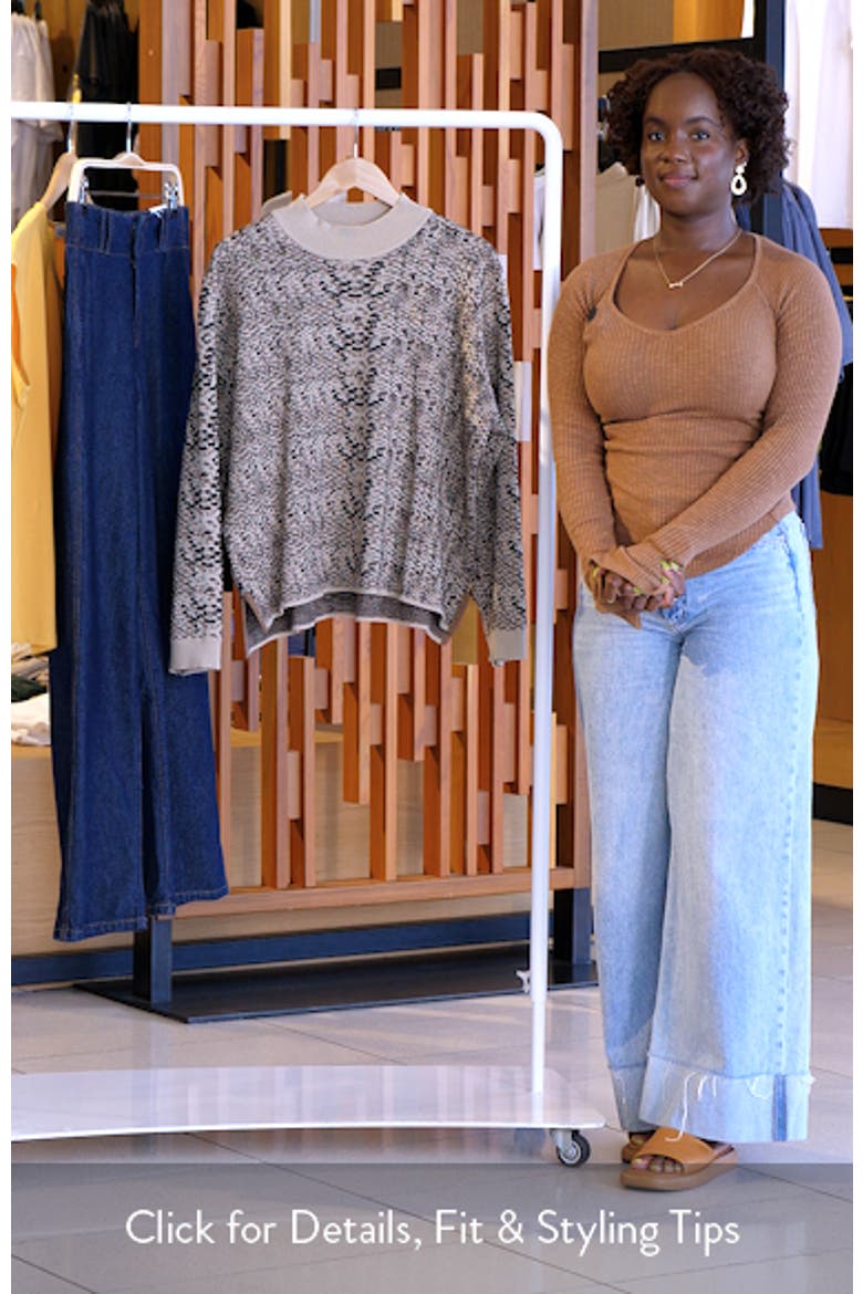 Declan Mock Neck Jacquard Sweater video