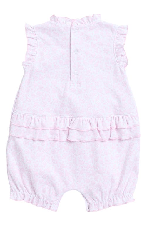 Kissy Kissy Floral Print Ruffle Sleeveless Romper In Pink