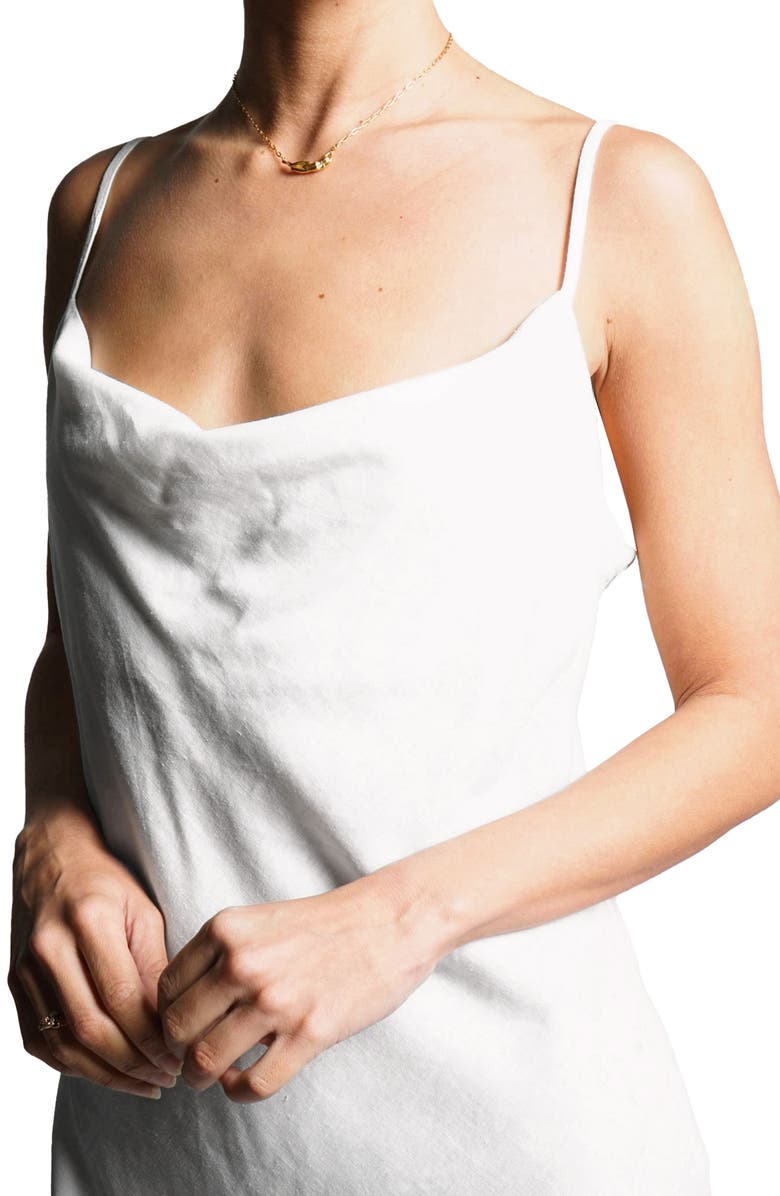 Know One Cares Cowl Neck Slipdress, Alternate, color, White