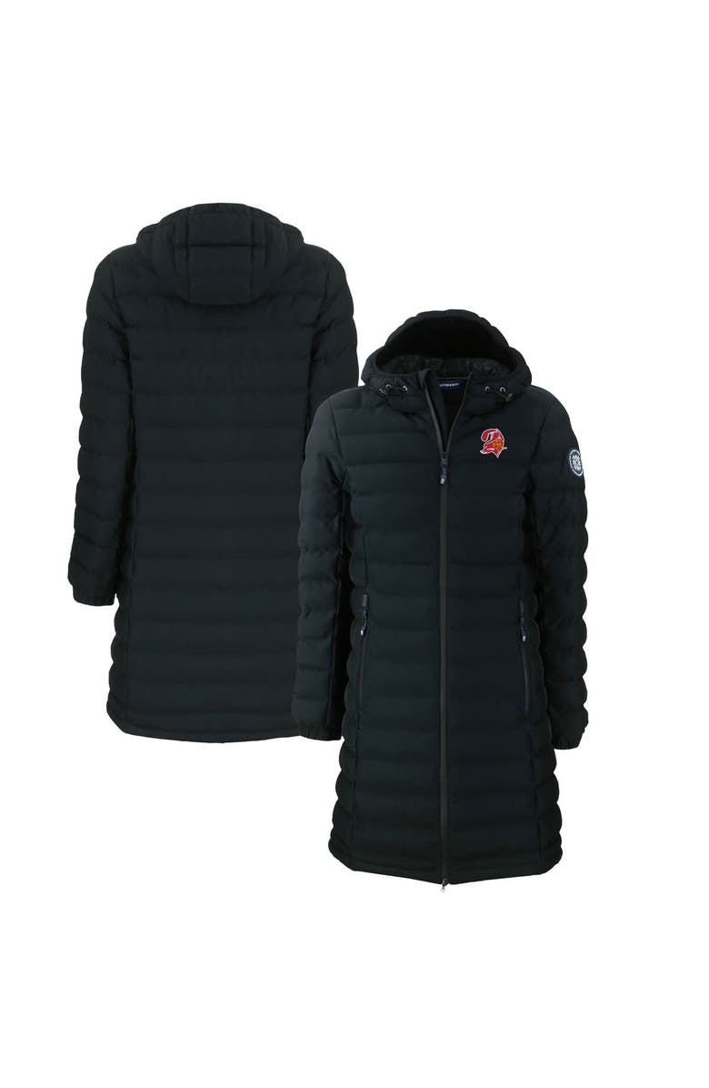 Cutter & Buck Women's Cutter & Buck  Black Tampa Bay Buccaneers Throwback Logo Mission Ridge Repreve Eco Insulated Full-Zip Puffer Jacket, Alternate, color, 