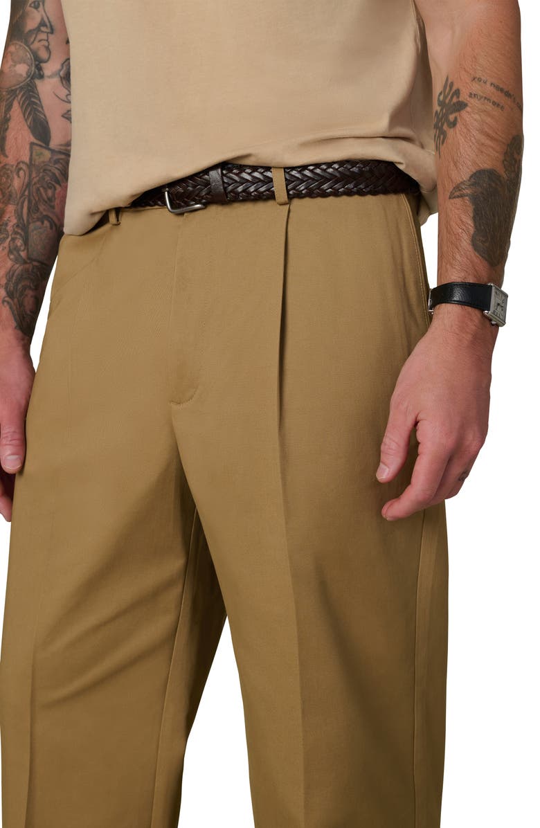 Joe's Pleated Wide Leg Chinos, Alternate, color, British Khaki