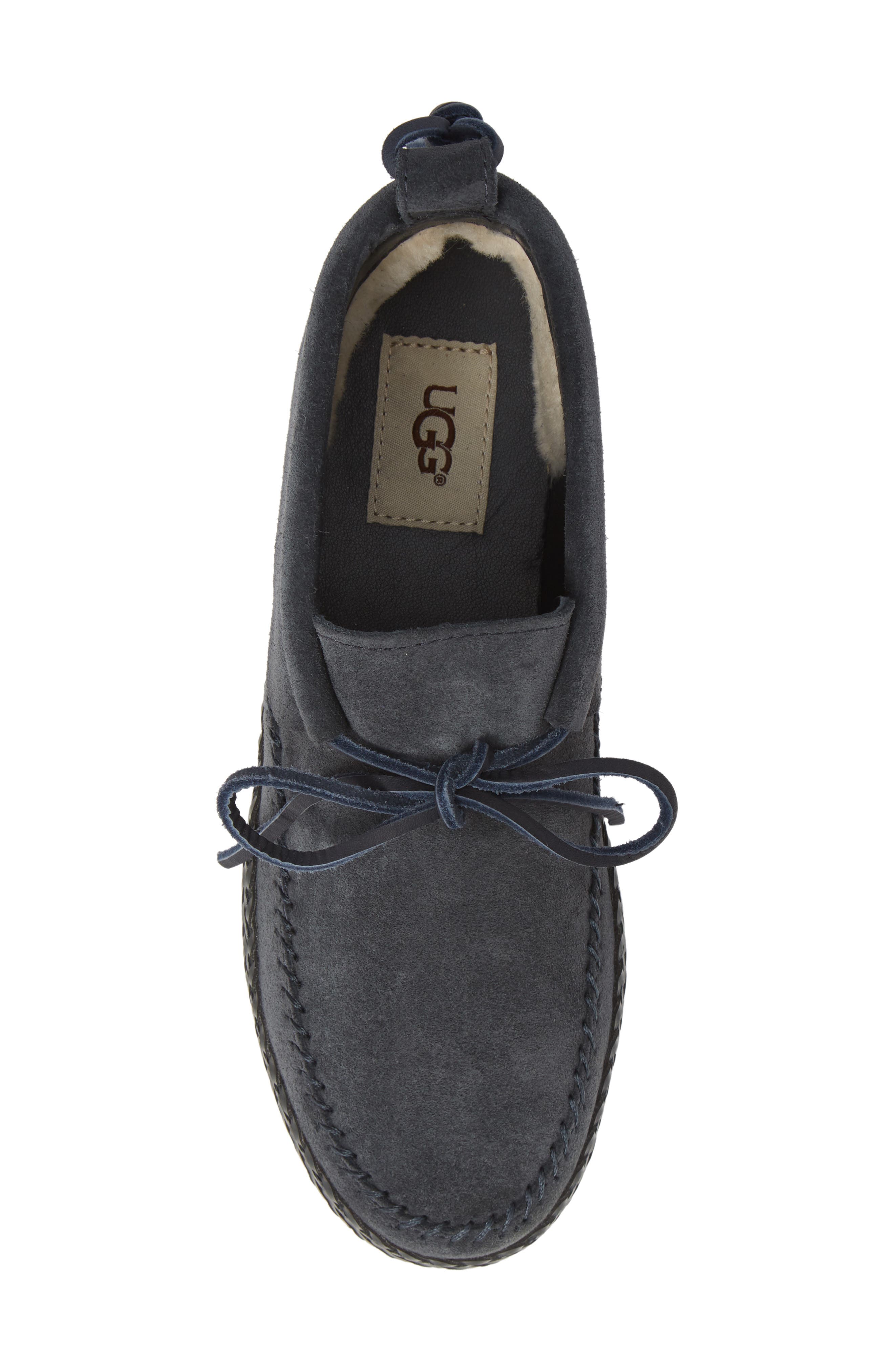 Woodlyn Moc Toe Bootie, Alternate, color, BLUE LEATHER