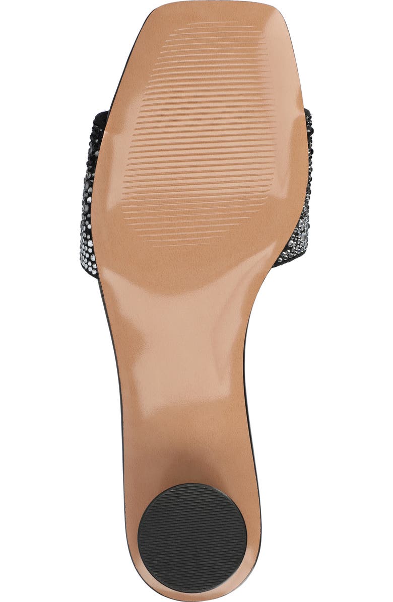 Journee Collection Flora Crystal Embellished Slide Sandal, Alternate, color, Black