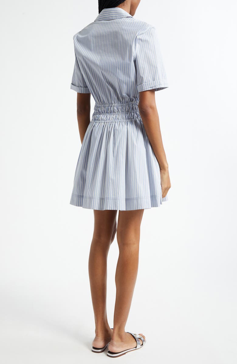 Veronica Beard Susan Stripe Cotton Blend Shirtdress, Alternate, color, Blue Multi