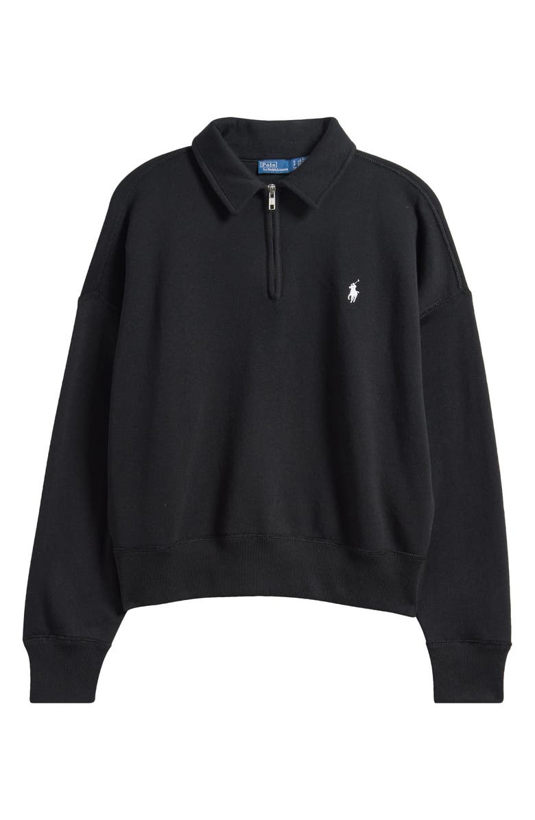Polo Ralph Lauren Cotton Blend Fleece Quarter-Zip Sweatshirt, Alternate, color, Polo Black
