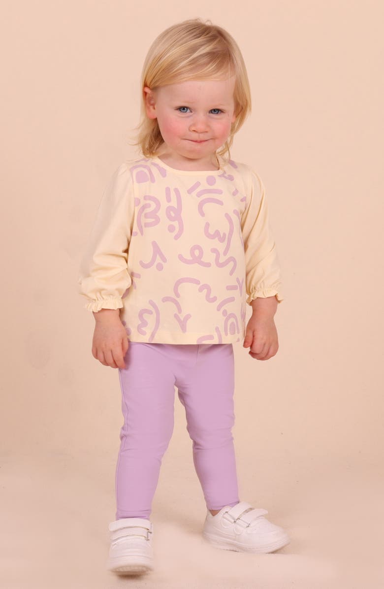 TINY by TINY TRIBE Wiggle Shirt & Leggings Set, Alternate, color, Purple