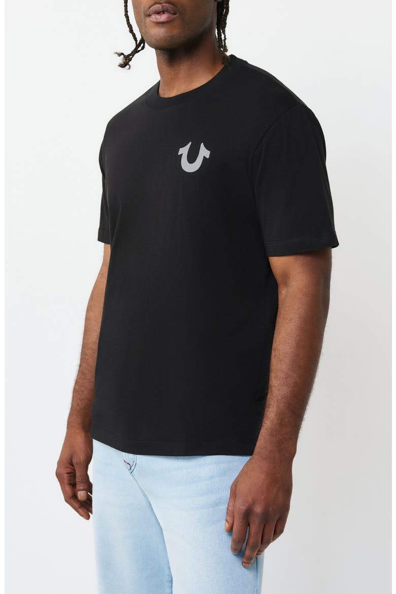 Logo Cotton T-Shirt, Alternate, color, JET BLACK