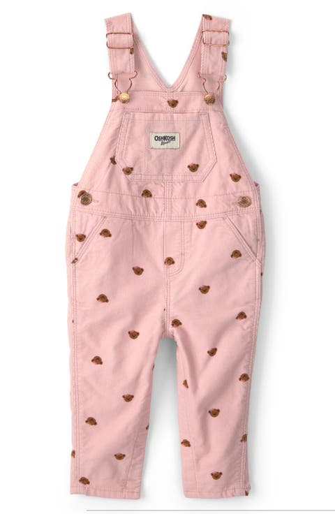 Print Corduroy Overalls