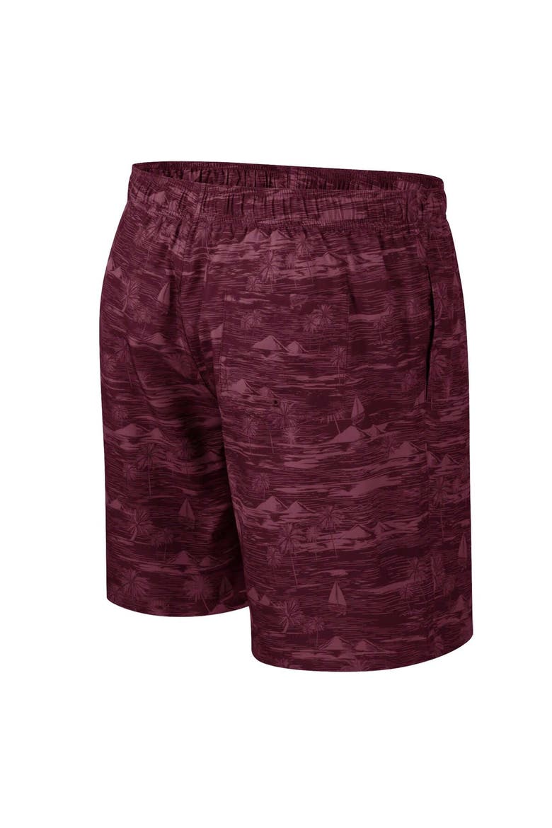 Men's Colosseum Maroon Montana Grizzlies Ozark Swim Shorts, Alternate, color, Maroon