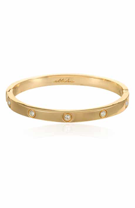 Ettika Crystal Dotted Hinge Bracelet