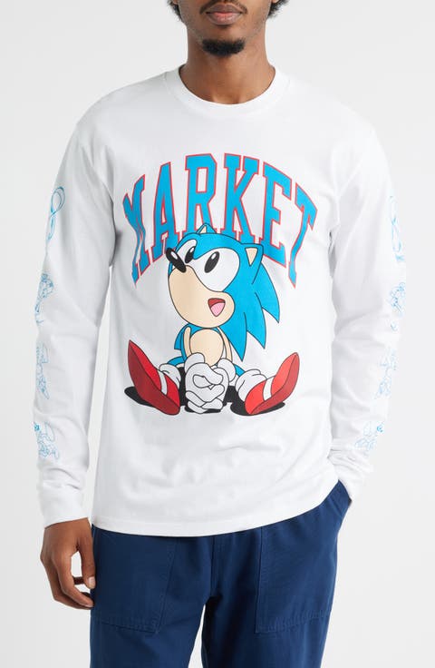 x Sonic Run Long Sleeve Cotton Graphic T-Shirt