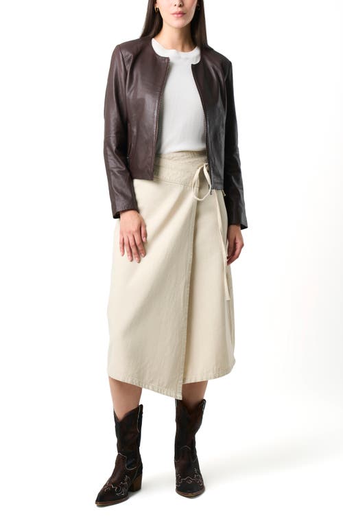 Velez Rider Leather Jacket For Women In Brown