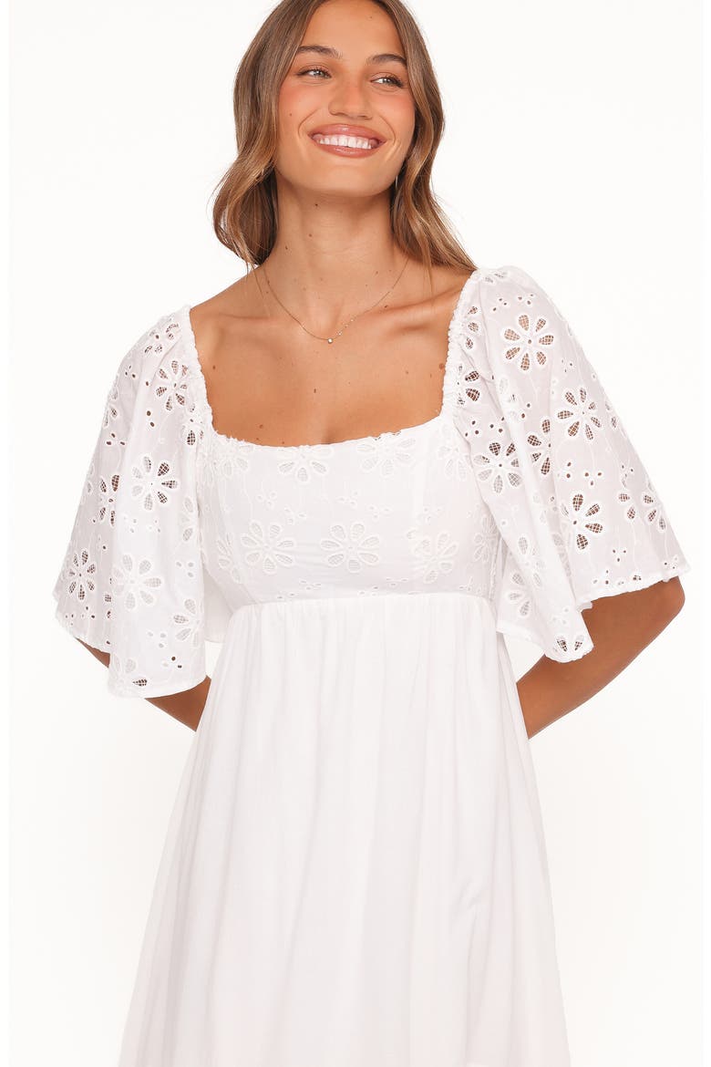 Xana Cotton Maxi Dress, Alternate, color, WHITE BRODERIE
