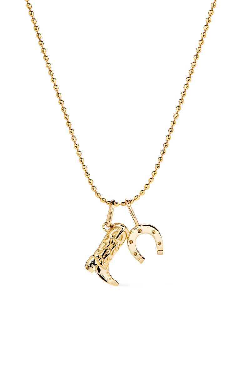 Ana Luisa Gold Pendant Necklace - Cowboy Charm Necklace, Main, color, Gold