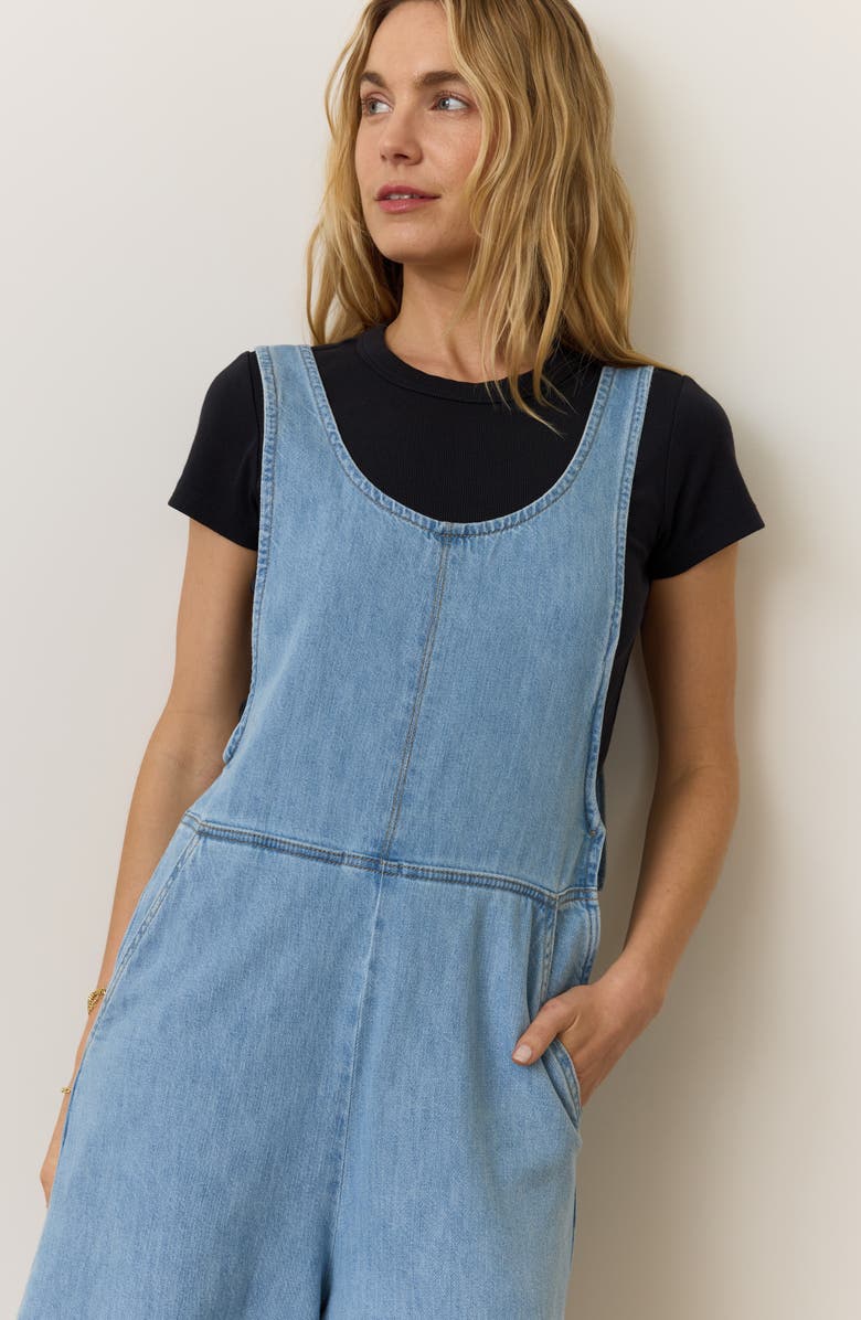 Marine Layer Layla Wide Leg Denim Jumpsuit, Alternate, color, 