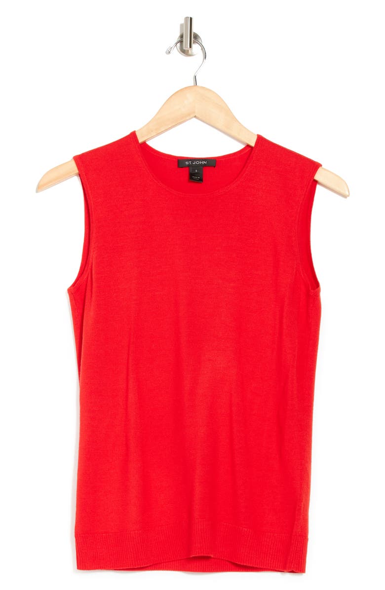 St. John Collection Wool Blend Knit Shell, Alternate, color,