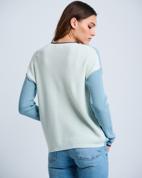 Lisa Todd Around Town Cotton Cashmere Sweater In Blue