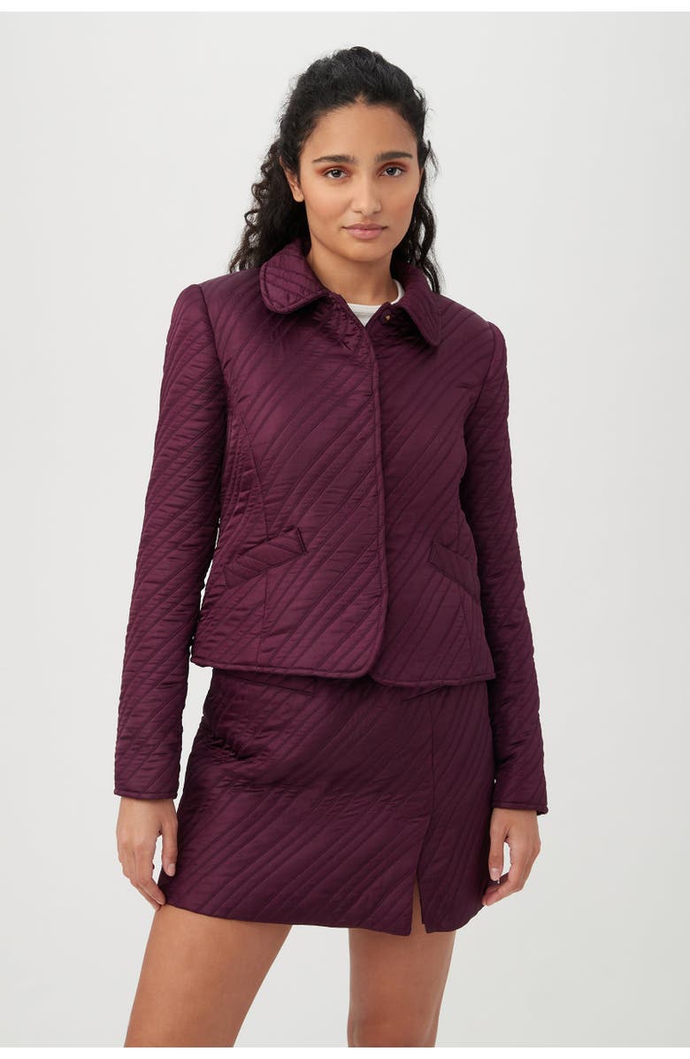 Trina Turk Vilet Quilted Collared Jacket, Alternate, color, 