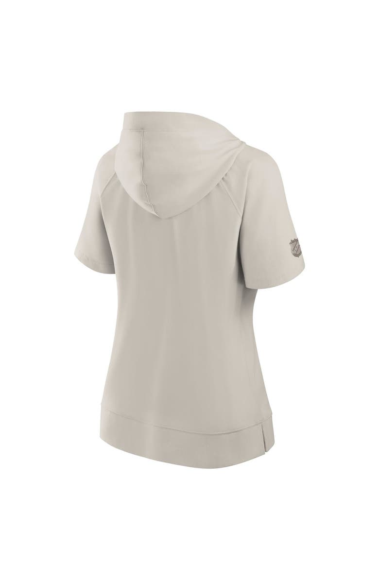 FANATICS Women's Fanatics Cream Boston Bruins Authentic Pro Road Fashion V-Neck Hoodie T-Shirt, Alternate, color, Cream