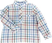 Petite Maison Kids Charlie Checkered Mandarin Collar Shirt